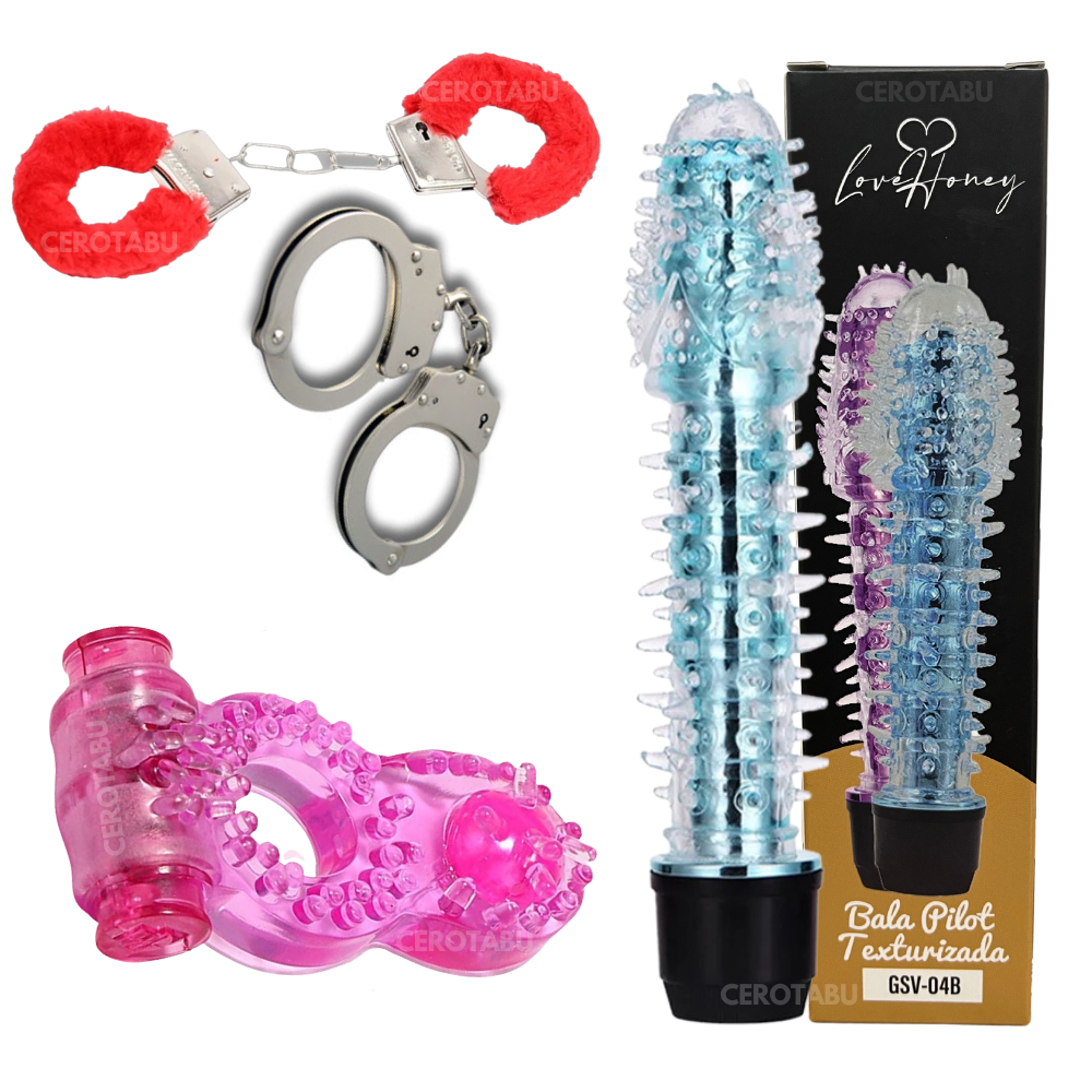 Kit Bala Vibradora, Anillo Vibrador, Esposas